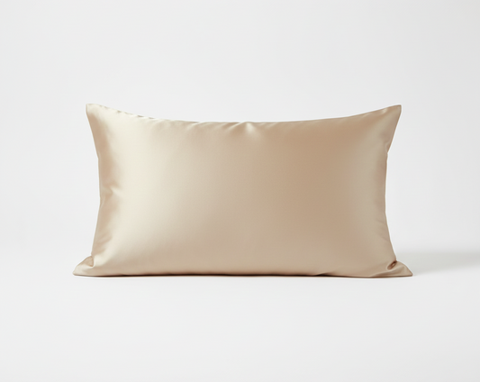 Silk pillowcase Champagne front side